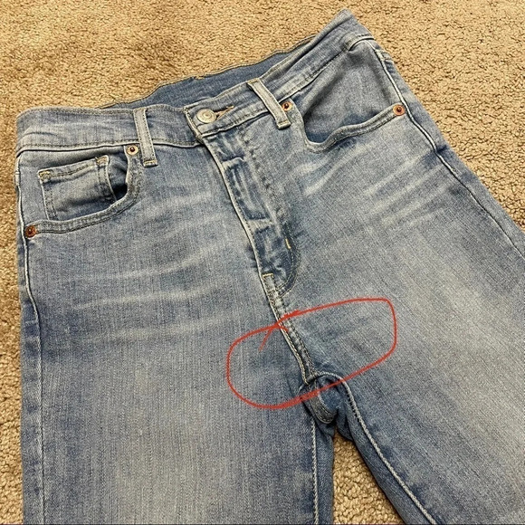 Levi's Premium Milehigh Crop Flare Jean size 25 Light wash- Late To The Game - Picture 7 of 12